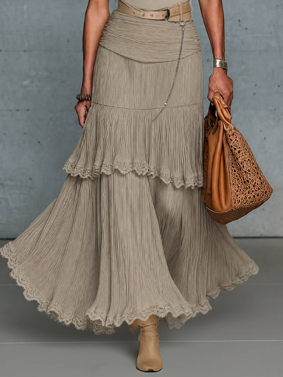 Oatmeal Comfortable Sleeveless Chiffon Maxi Dress Accessories Not Included