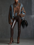Brown Faux Leather Trousers